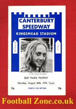 Canterbury Speedway Best Pairs Trophy 1974 – Kingsmead