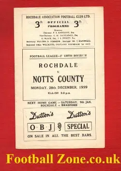 Rochdale v Notts County 1959