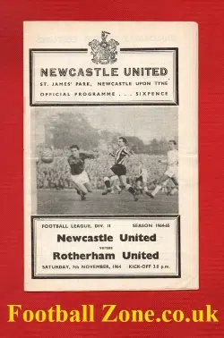Newcastle United v Rotherham United 1964