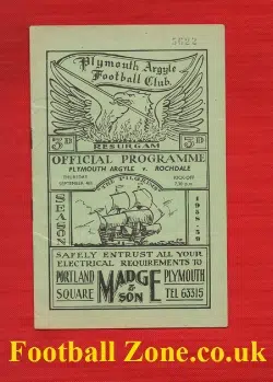 Plymouth Argyle v Rochdale 1958
