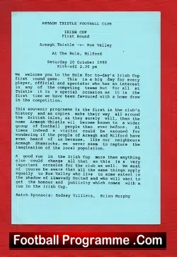 Armagh Thistle v Roe Valley 1990 – Ireland