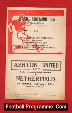 Ashton United v Netherfield 1954