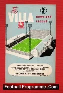 Aston Boys v Seaham Boys 1960 – at Villa Park