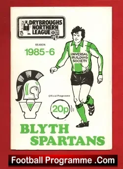 Blyth Spartans v Scarborough 1985 - football programme