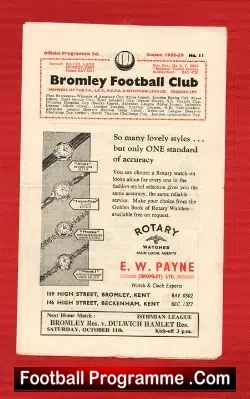 Bromley v Ilford 1958
