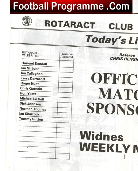 Brookside v Celebrity XI 1985 at Naughton Park