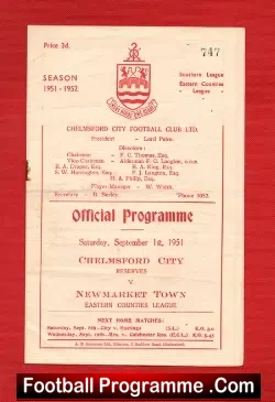 Chelmsford City v Newmarket Town 1951
