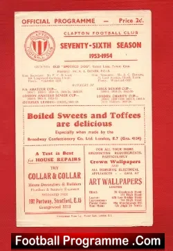 Clapton v Oxford City 1953