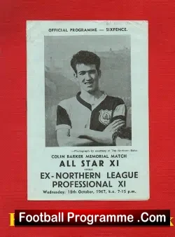 Colin Baker Memorial Benefit Match Bishop Auckland 1967