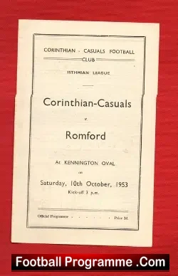 Corinthian Casuals v Romford 1953