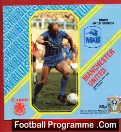 Coventry City v Manchester United 1986 - football programme