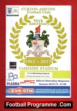 Curzon Ashton v Manchester United 2012 – Tameside Stadium