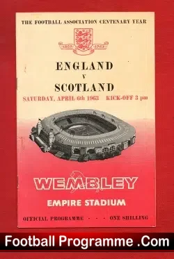 England v Scotland 1963 - Gordon Banks Debut - football programme