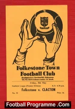 Folkestone Town v Clacton 1960s ?