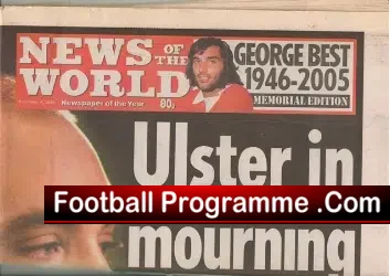 George Best Death – News Of The World Newspaper 2005