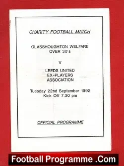 Glasshoughton Welfare v Leeds United 1992 – Charity Match