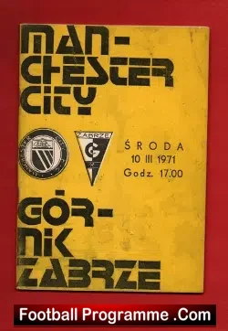 Gornik Zabrze v Manchester City 1971 – European Cup Winners Cup