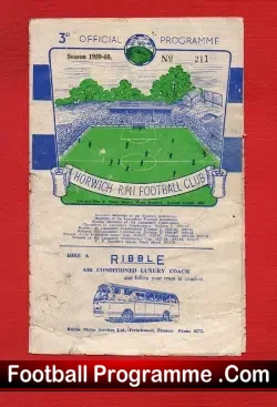 Horwich v Southport 1959 - Resreves Match - football programme