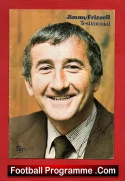 Jimmy Frizzell Testimonial Benefit Oldham Athletic Man Utd 1982 - football programme