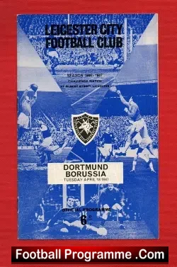 Leicester City v Borussia Dortmund 1967 - German Football Team - football programme
