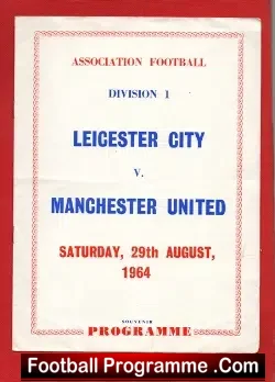 Leicester City v Manchester United 1964 - Pirate Programme - football programme