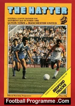 Luton Town v Manchester United 1983 - football programme