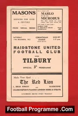 Maidstone United v Tilbury 1955