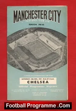 Manchester City v Chelsea 1961 - football programme