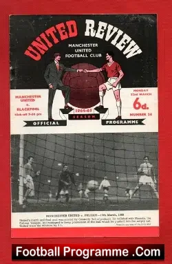 Manchester United v Blackpool 1965 - football programme