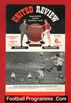 Manchester United v Leicester City 1966 - football programme