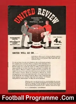 Manchester United v Nottingham Forest 1958 – Plus Autographs ?
