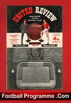 Manchester United v Wolves 1960 - Munich Disaster Tribute - football programme