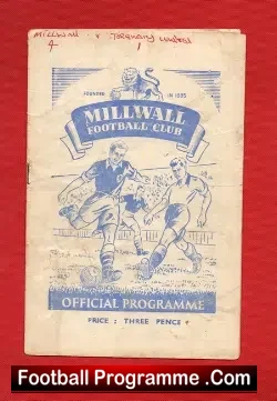 Millwall v Torquay United 1950