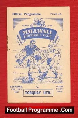 Millwall v Torquay United 1953