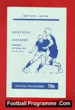 Montrose v Aberdeen 1976 – Benefit Match
