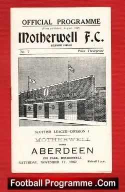 Motherwell v Aberdeen 1962