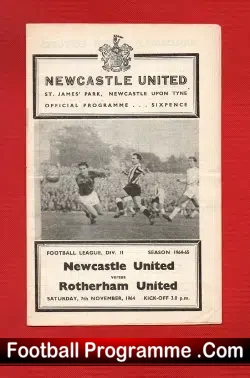 Newcastle United v Rotherham United 1964