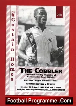 Northampton Town v Crewe Alexandra 1990