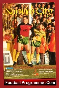 Norwich City v Manchester United 1992