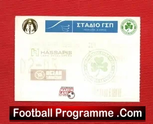 Omonia Nicosia v Man City 2008 Football Ticket Europa Cup Cyprus