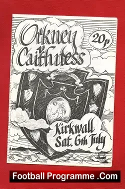 Orkney v Caithness 1985 - Highlands Football - football programme