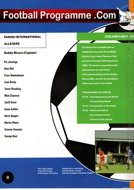 Panini All Stars v Arsenal 1989 + George Best Franz Beckenbauer