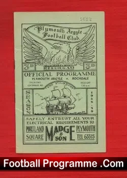 Plymouth Argyle v Rochdale 1958