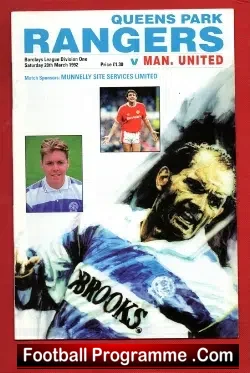 Queens Park Rangers v Manchester United 1992 - football programme