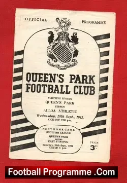 Queens Park v Alloa Athletic 1962