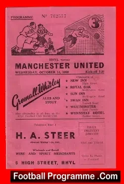 Rhyl v Manchester United 1959 – Man Utd in Wales