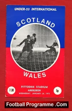 Scotland v Wales 1972 – U23 at Aberdeen