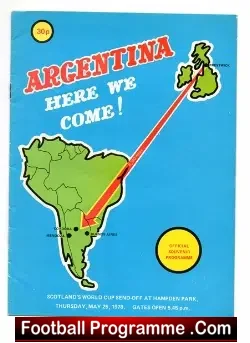 Scotland World Cup 1978 - Argentina Souvenir Programme - football memorabilia