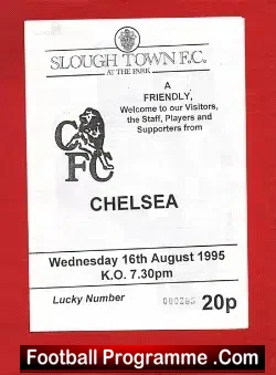 Slough Town v Chelsea 1995 – Friendly Match