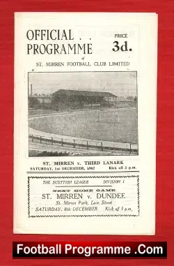 St Mirren v Third Lanark 1962